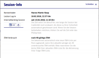 Darstellung Session-Information ING